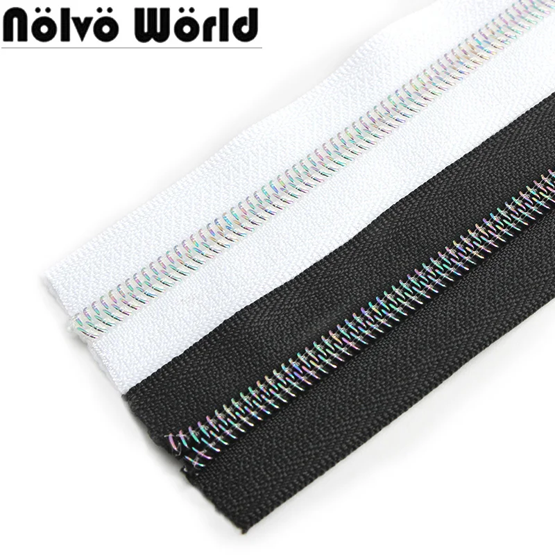 

30-100 Yards 32mm Black White Nylon Teeth Zipper Long Zippers Coil Bag Luggage Decor Repair Zip DIY Bag Sewing Craft Accessories