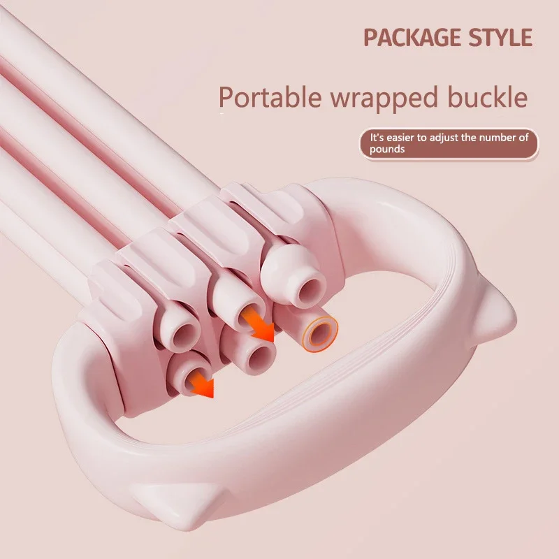 Adjustable Resistance Band, 6-Tube Exercise Band with Comfortable Handles, Multi-Functional Fitness Tensioner 12 S686cd235473f487ba2558b4f1f6661b4H