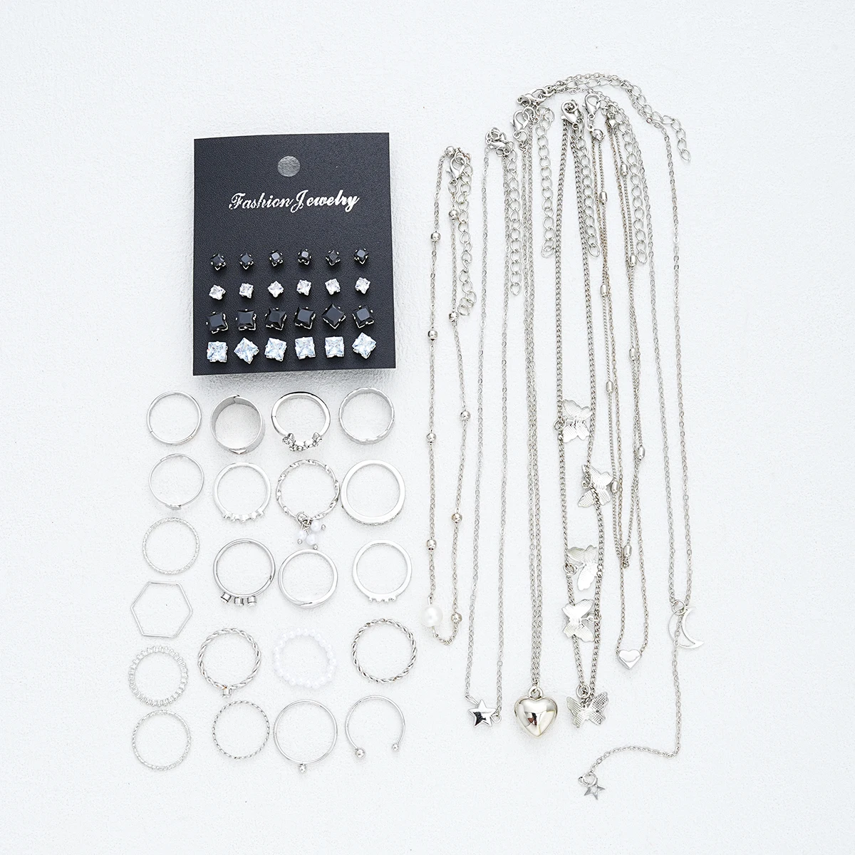 butterfly pearl jewelry set for women