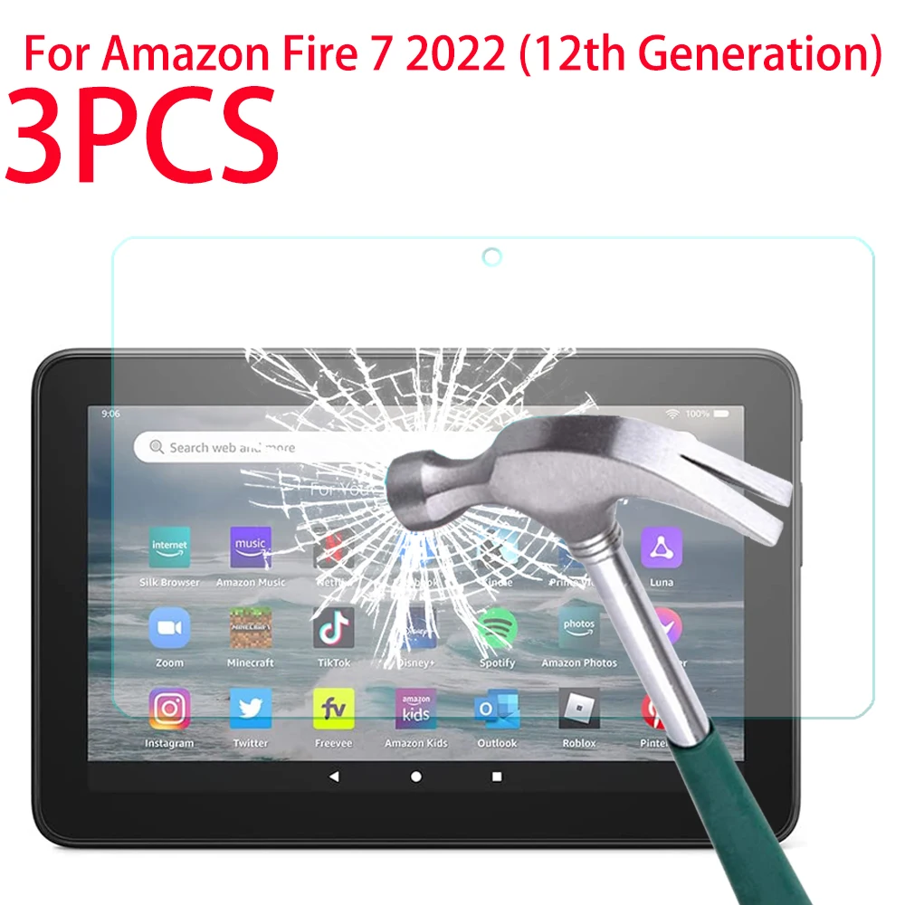 3 Packs 9H Tempered Glass Screen Protector For Amazon Kindle Fire 7 2022 12th Generation Protective Film For All-New Fire 7 2022
3 Packs 9H Tempered Glass Screen Protector For Amazon Kindle Fire 7 2022 12th Generation Protective Film For All-New Fire 7 2022
