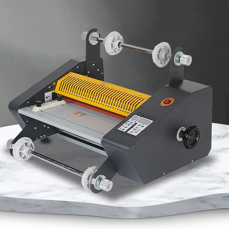 

FM-360 Paper Laminator Hot and cold Dual-purpose 3m/min Paper laminating machine 650W High-speed laminating machine