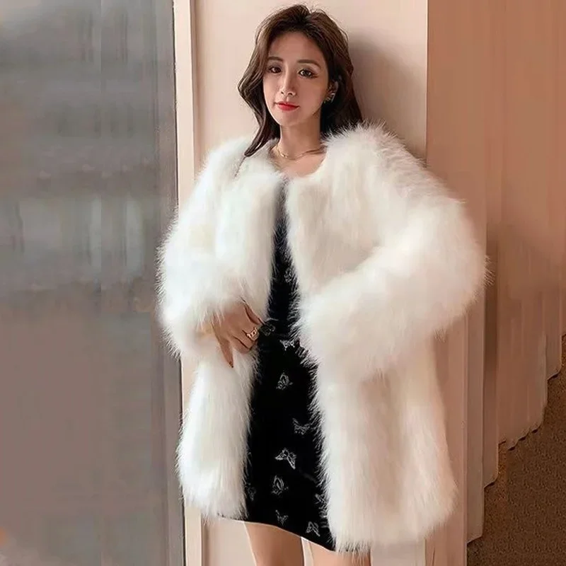 Faux Fur Coats Fluffy Jackets Women Autumn Winter Warm New Fashion Female Korean Version Young Temperament Fur Jacket
Faux Fur Coats Fluffy Jackets Women Autumn Winter Warm New Fashion Female Korean Version Young Temperament Fur Jacket