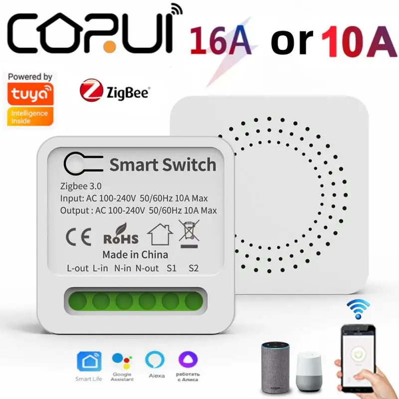 Умный мини-переключатель Corui Zigbee, шлюз с поддержкой двустороннего дистанционного управления, работает с приложением Smart Life, Alexa, Google Home, Яндекс. Алиса
Умный мини-переключатель Corui Zigbee, шлюз с поддержкой двустороннего дистанционного управления, работает с приложением Smart Life, Alexa, Google Home, Яндекс. Алиса