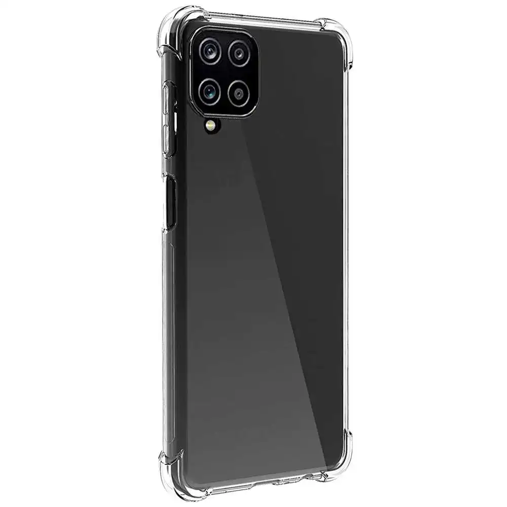 Прозрачный чехол из ТПУ совместимый с Samsung Galaxy A12/M12 противоударный усиленные края