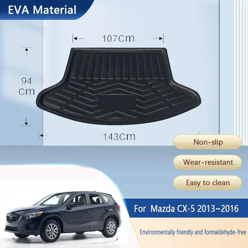 

Car Trunk Mats For Mazda CX-5 CX5 CX 5 2013 2014 2015 2016 Waterproof Rear Trunk Storage Pads Carpets EVA Covers Car Accessories