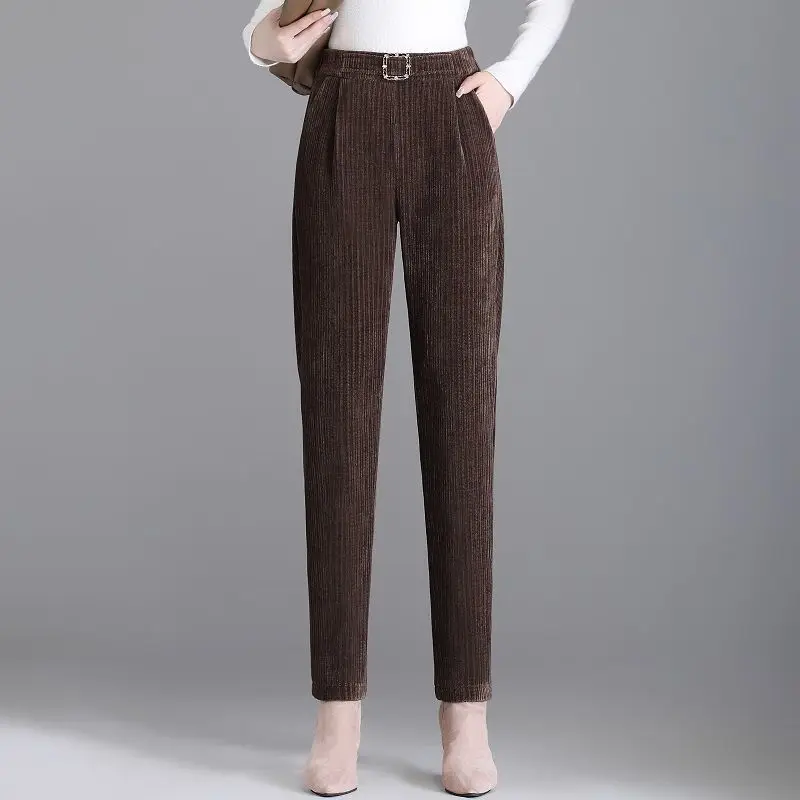 Autumn and Winter Women's Harlan Pants High Waist Loose Fit Pocket Elastic Crop Pants Fashion Casual Elegant Commuter Pants
Autumn and Winter Women's Harlan Pants High Waist Loose Fit Pocket Elastic Crop Pants Fashion Casual Elegant Commuter Pants