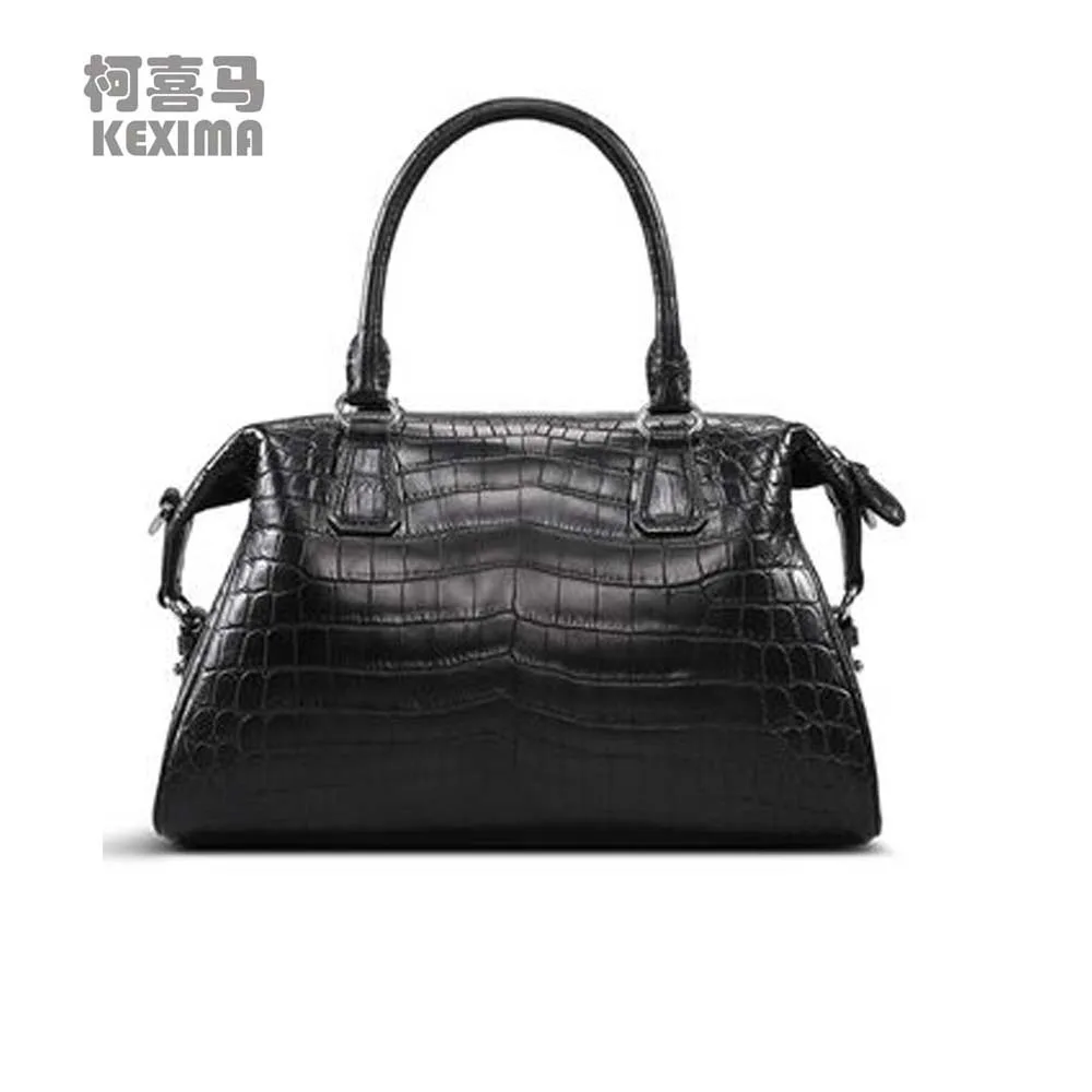 

KEXIMA cestbeau crocodile whole skin women Boston bag women handbag Female One-shoulder pillow bag women crocodile bag