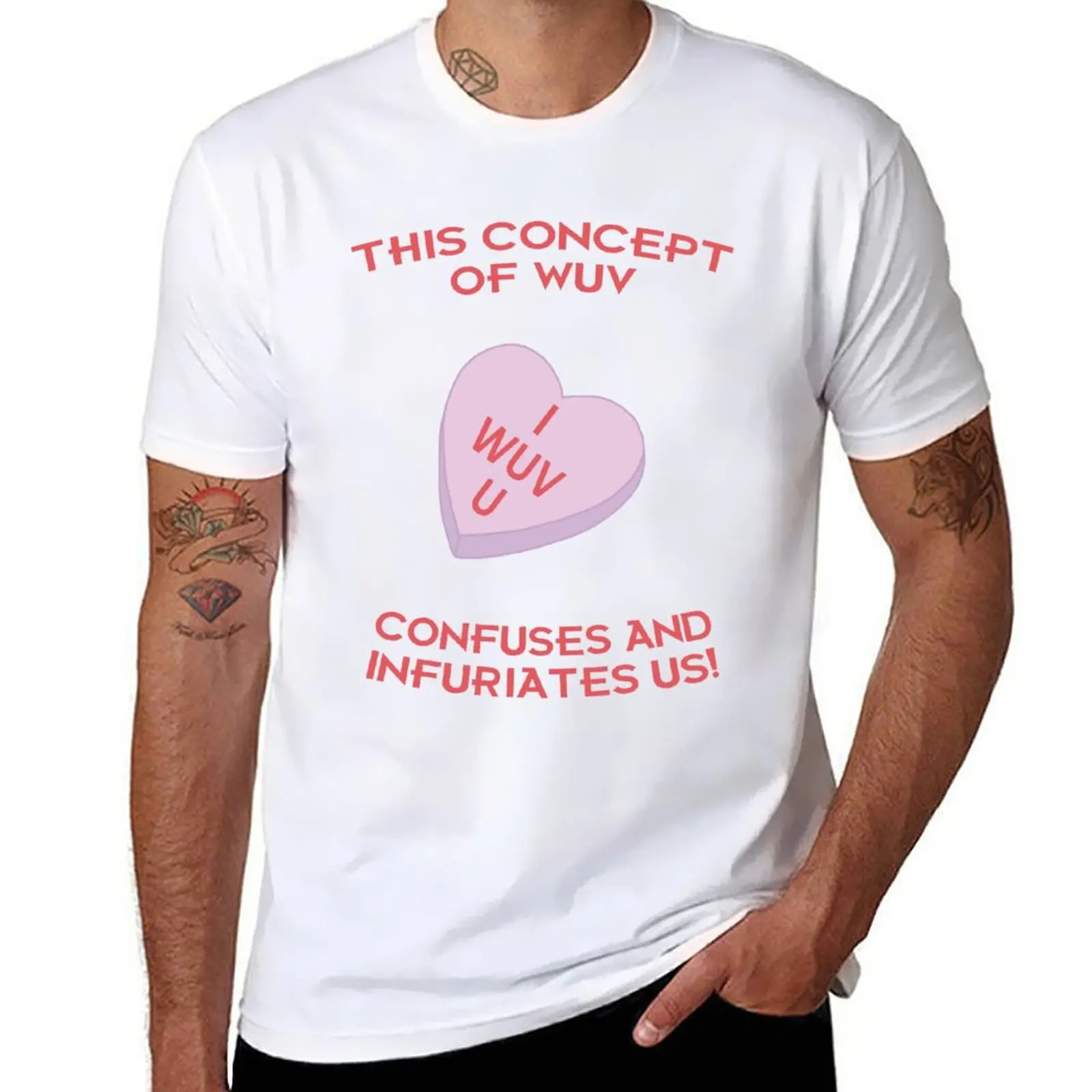 

New This Concept of Wuv Confuses and Infuriates Us! T-Shirt shirts graphic tees anime clothes mens graphic t-shirts hip hop