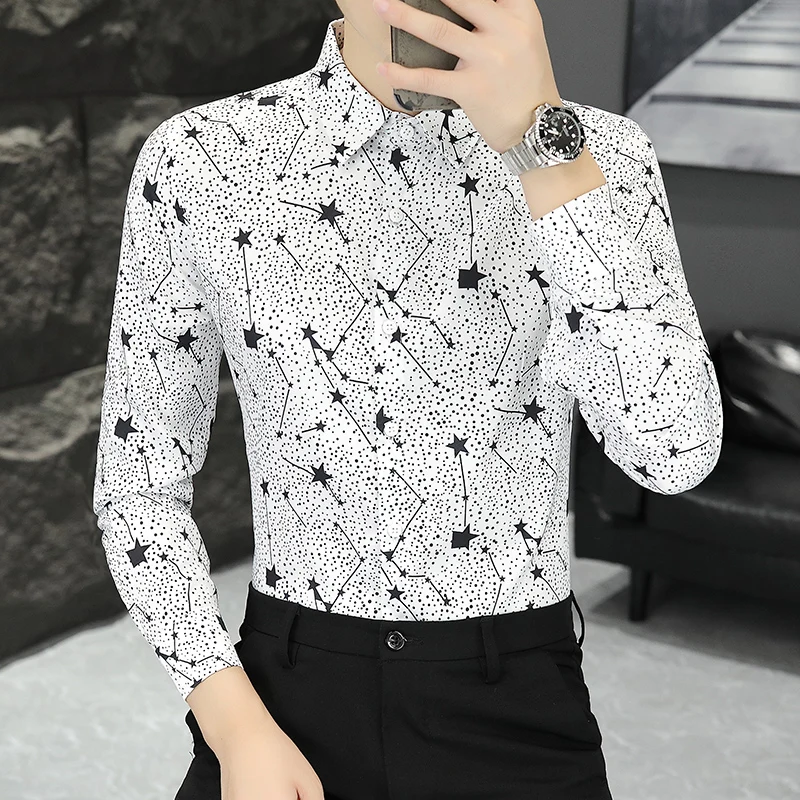 2024 Men's Casual Print Clothing Comfortable Special Design Long Sleeve Easy Care Tops High Quality Smart Cotton Shirts E106 
2024 Men's Casual Print Clothing Comfortable Special Design Long Sleeve Easy Care Tops High Quality Smart Cotton Shirts E106