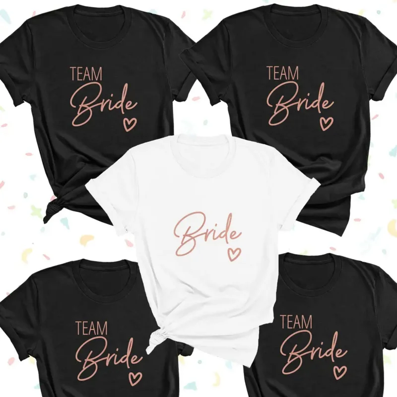 Bachelorette Party Tshirt Love Heart Team Bride Squad T-shirt Bridal Shower Top Bachelor Hen Party Tee Wedding Engagement Shirt
Bachelorette Party Tshirt Love Heart Team Bride Squad T-shirt Bridal Shower Top Bachelor Hen Party Tee Wedding Engagement Shirt