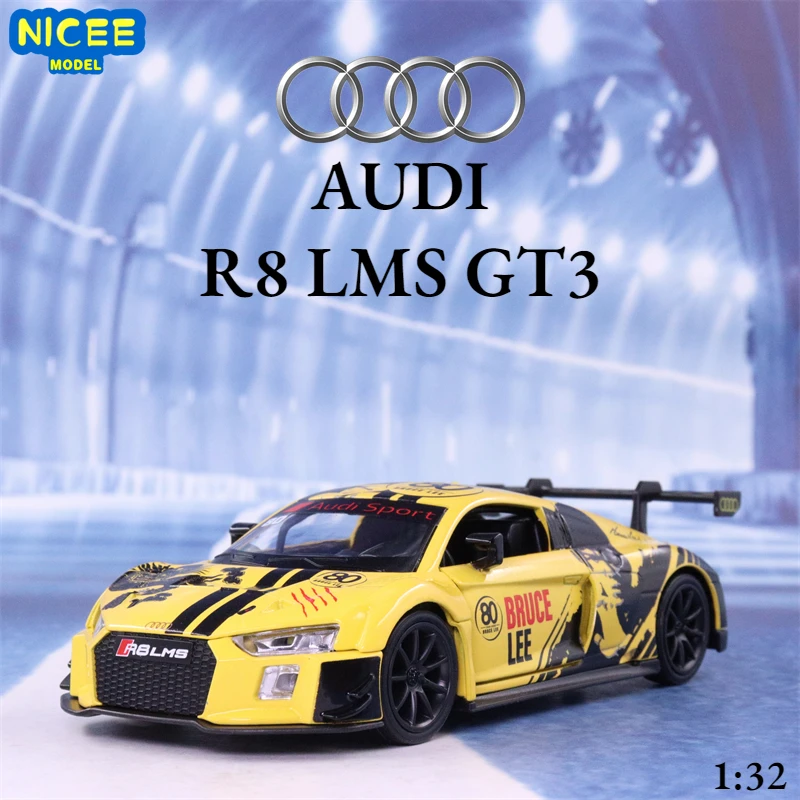 

1:32 Audi R8 LMS GT3 racing car High Simulation Diecast Car Metal Alloy Model Car Children's toys collection gifts A18