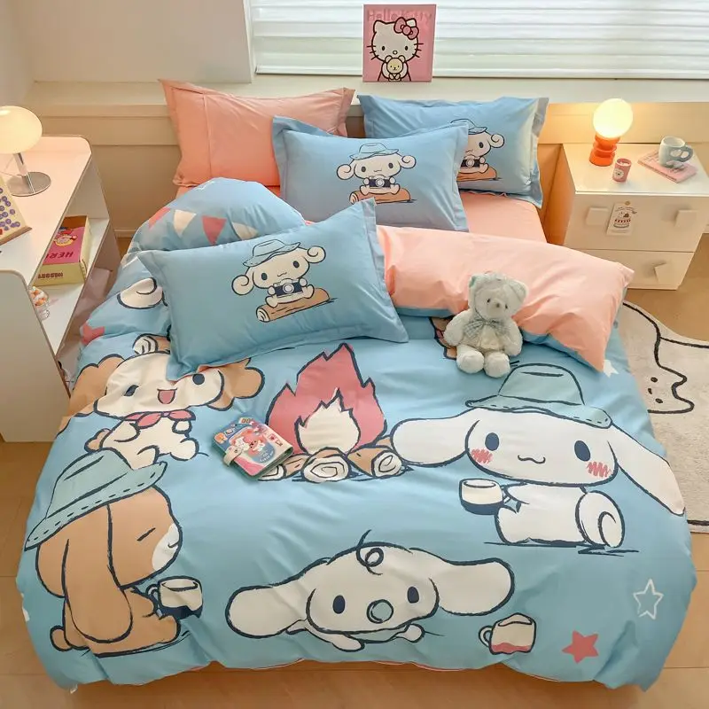Hello Kitty Melody Kuromi Cinnamoroll Cotton Four-Piece Set Cotton Bed Linen Quilt Set Student Dormitory Three-Piece Set Gift
Hello Kitty Melody Kuromi Cinnamoroll Cotton Four-Piece Set Cotton Bed Linen Quilt Set Student Dormitory Three-Piece Set Gift