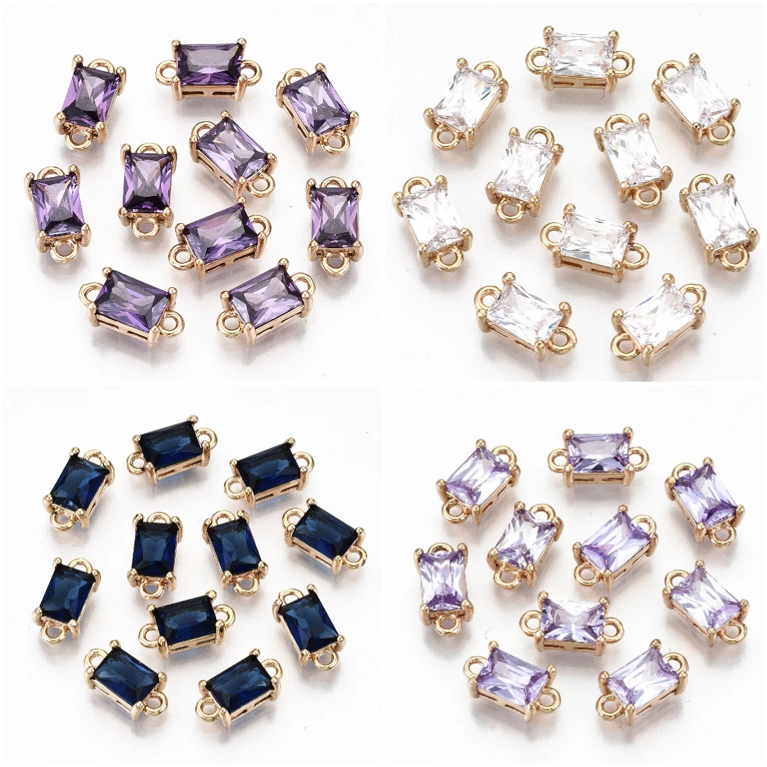 5pcs Rectangle Glass Links Bracelet Necklace Connectors Pendants Long-Lasting Plated for Jewelry Making DIY Supplies 12x6x4.5mm
5pcs Rectangle Glass Links Bracelet Necklace Connectors Pendants Long-Lasting Plated for Jewelry Making DIY Supplies 12x6x4.5mm