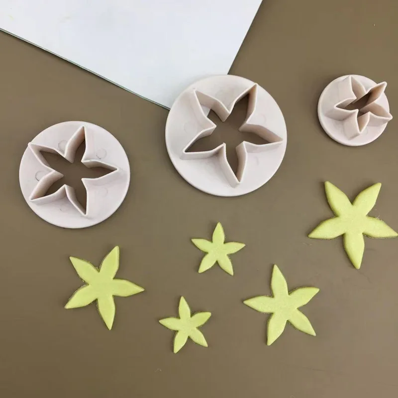 New 3Pcs Cake Calyx Pentapetal Flower Fondant Decorating Sugar Craft Mold Biscuit Cutter Stamps Decorating Pastry Cookie Tools
New 3Pcs Cake Calyx Pentapetal Flower Fondant Decorating Sugar Craft Mold Biscuit Cutter Stamps Decorating Pastry Cookie Tools