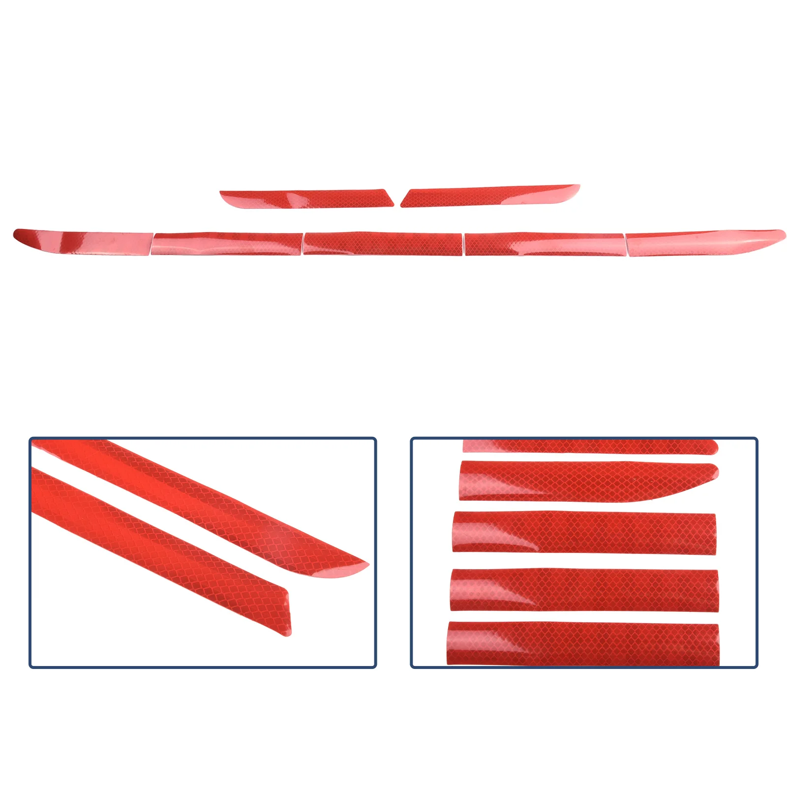 7PCS Vehicle Exterior Reflective Warn Strip Tape PET Material Bumper Safety Stickers Automobile Accessories For Car SUV Truck
7PCS Vehicle Exterior Reflective Warn Strip Tape PET Material Bumper Safety Stickers Automobile Accessories For Car SUV Truck