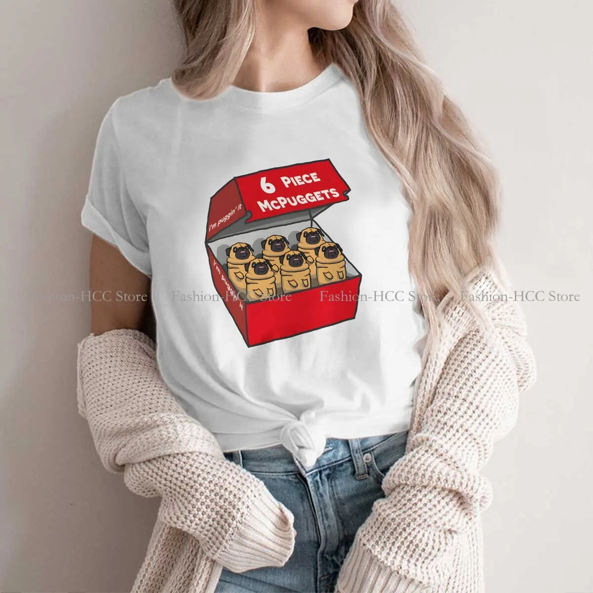 6 шт. Mcpuggets I'm puggin It графическая футболка из полиэстера Стильные топы для собак Футболка для отдыха для женщин 
6 шт. Mcpuggets I'm puggin It графическая футболка из полиэстера Стильные топы для собак Футболка для отдыха для женщин