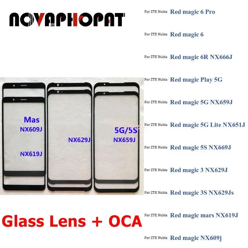 10PCS Digitizer LCD Sensor Touch Screen Glass lens Panel with OCA For ZTE Nubia Red Magic 2 3 6 Pro 6R NX666J Play NX659J NX651J
10PCS Digitizer LCD Sensor Touch Screen Glass lens Panel with OCA For ZTE Nubia Red Magic 2 3 6 Pro 6R NX666J Play NX659J NX651J