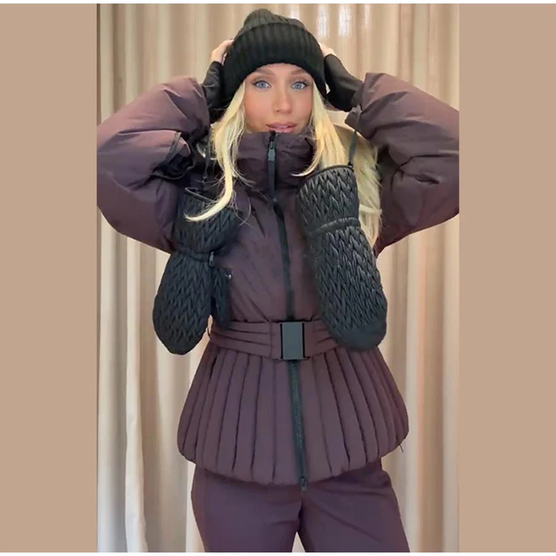 سيدة كامل الجسم بدلة تزلج مقنعين الوقوف الفراء طوق سستة حزام الخصر متوهج السراويل بذلة موضة غمد الرياضة شتاء 2025 ملابس التزلج سيدة كامل الجسم بدلة تزلج مقنعين الوقوف الفراء طوق سستة حزام الخصر متوهج السراويل بذلة موضة غمد الرياضة شتاء 2025 ملابس التزلج