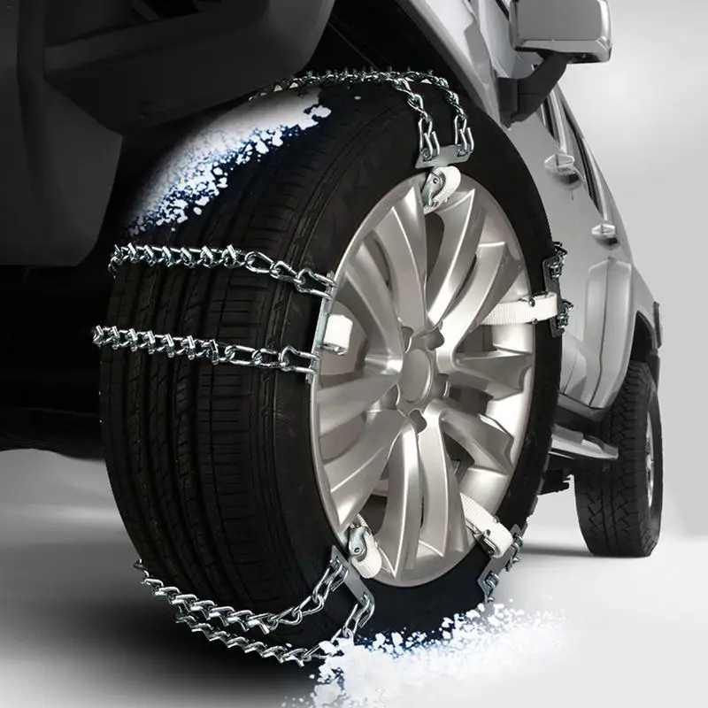 

1/4/6pcs Car Snow Chain Anti-skid Wear-resistant Bold Manganese Steel Ice-breaking Nails For Winter Snow Muddy Road