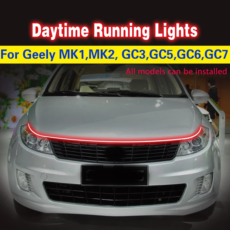 

1PCS For Geely MK1,MK2,GC3,GC5,GC6,GC7 DRL 12v Led Daytime Running Light Fog Lights Decorative Atmosphere Lamps Ambient Lights