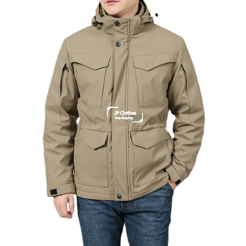 Winter New Outdoor WindProof Jacket Men's Casual Large Size Multi-pocket Hooded Fleece Tops Men's Padded Cotton Jjacket
Winter New Outdoor WindProof Jacket Men's Casual Large Size Multi-pocket Hooded Fleece Tops Men's Padded Cotton Jjacket