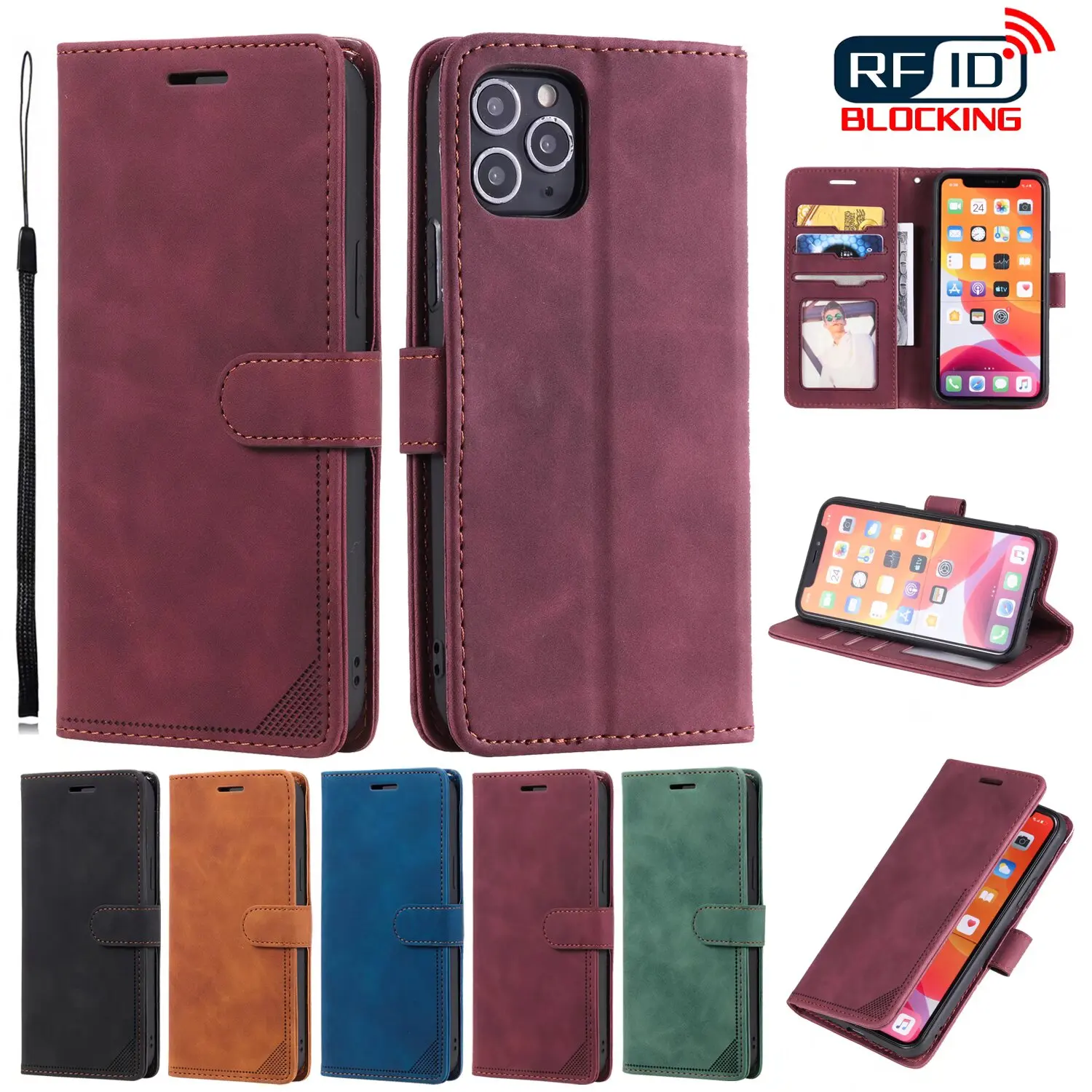 

Bilayer Leather Wallet Case for Huawei P20 P30 P40 Lite Pro NOVA 3 4E 6SE 7I P smart 2019 Luxury Flip Cover Coque Card Slot