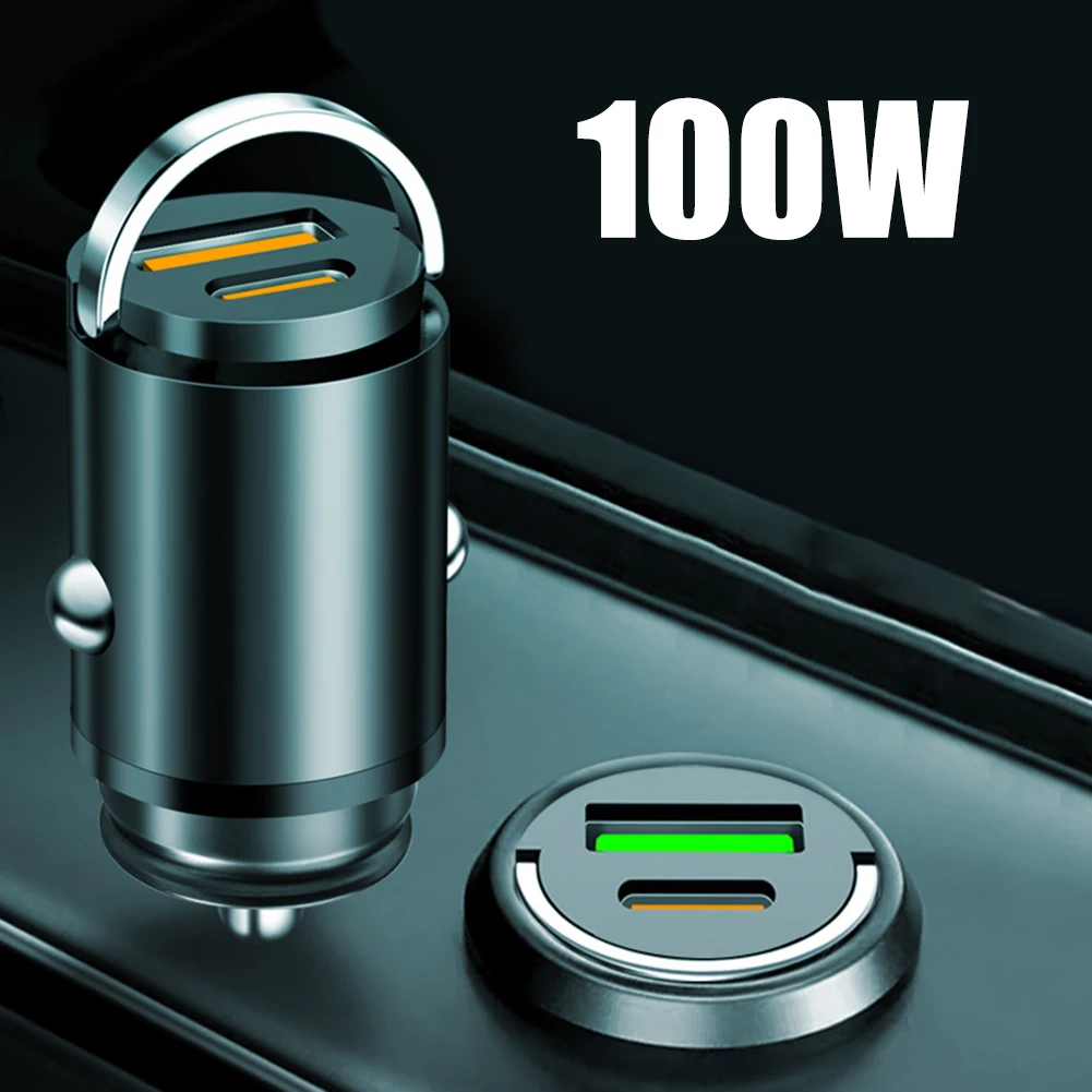 1x Type-C Car Charger QC3.0 PD3.0 Metal Dual USB Fast Charging Adapter Apply To Mobile Phones/ Bluetooth-compatible/ Tablets
1x Type-C Car Charger QC3.0 PD3.0 Metal Dual USB Fast Charging Adapter Apply To Mobile Phones/ Bluetooth-compatible/ Tablets