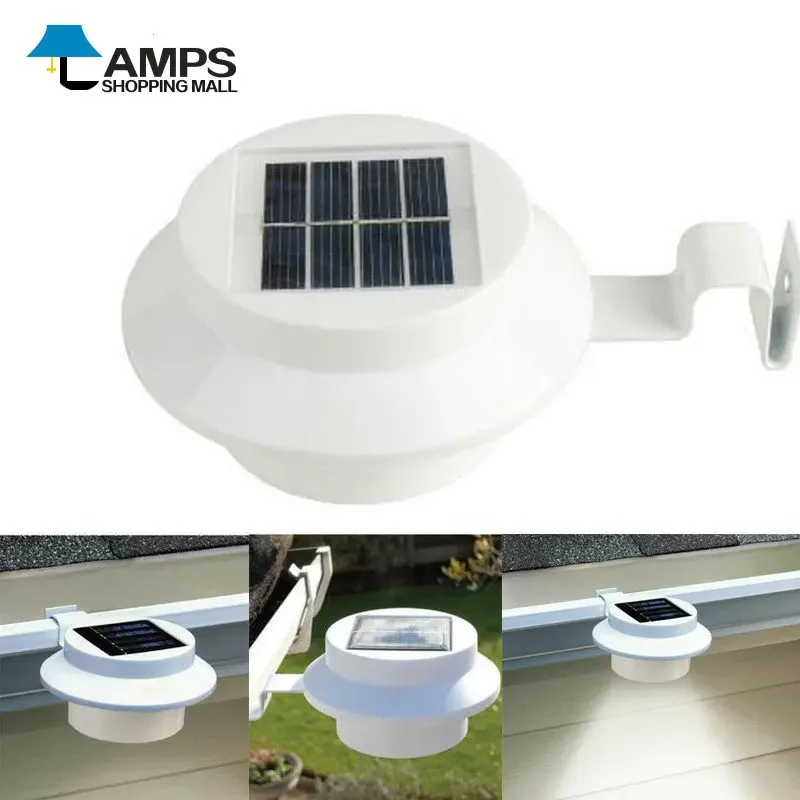 

Pop Waterproof Outside Wall Garden Solar Lamp Light 3 LED IP65 Light Sensor Control Solar Powered Fence Gutter Solar Outdoor