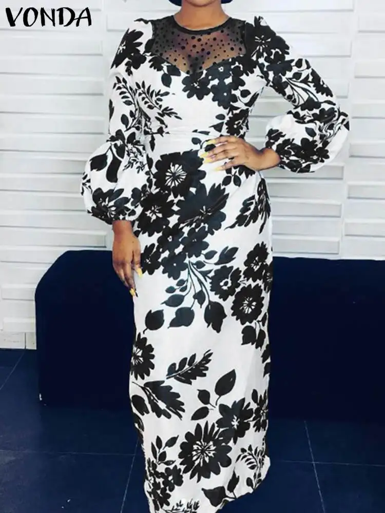 Women Maxi Sundress VONDA Bohemian Floral Printed Lace Dress 2023 Autumn Long Puff Sleeve Casual Loose Patchwork Party Vestidos
Women Maxi Sundress VONDA Bohemian Floral Printed Lace Dress 2023 Autumn Long Puff Sleeve Casual Loose Patchwork Party Vestidos