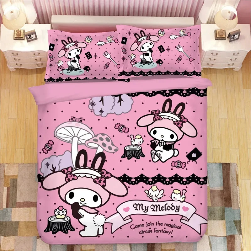Kawaii 3 Piece Bedding Set Anime My Melody Cute Quilt Cover Pillowcase Cute Beauty Cartoon Animation Home Dormitory Room Decor
Kawaii 3 Piece Bedding Set Anime My Melody Cute Quilt Cover Pillowcase Cute Beauty Cartoon Animation Home Dormitory Room Decor