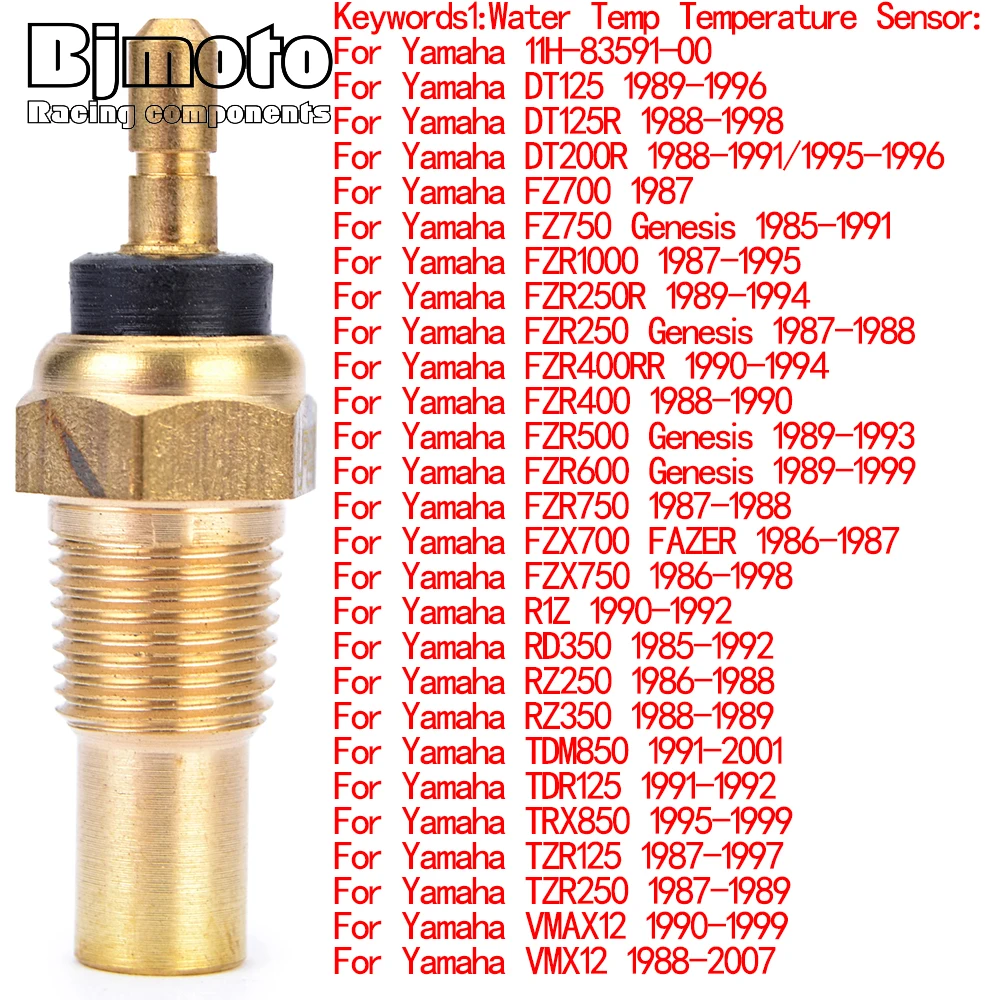 XTZ 660 750 Motorcycle Water Temp Temperature Sensor For Yamaha XTZ660 XTZ750 Super Tenere XVZ-1200 XVZ 1200 XZ550 XZ 550
XTZ 660 750 Motorcycle Water Temp Temperature Sensor For Yamaha XTZ660 XTZ750 Super Tenere XVZ-1200 XVZ 1200 XZ550 XZ 550