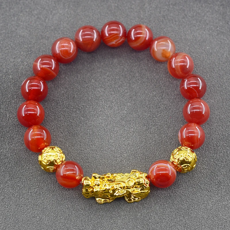 Pixiu-Bracelet Feng Shui, Richesse et Bonne Chance, Zones Me, Document localité, Perles de Pierre Obisienne, Noir, Six Rick, Cadeau 2