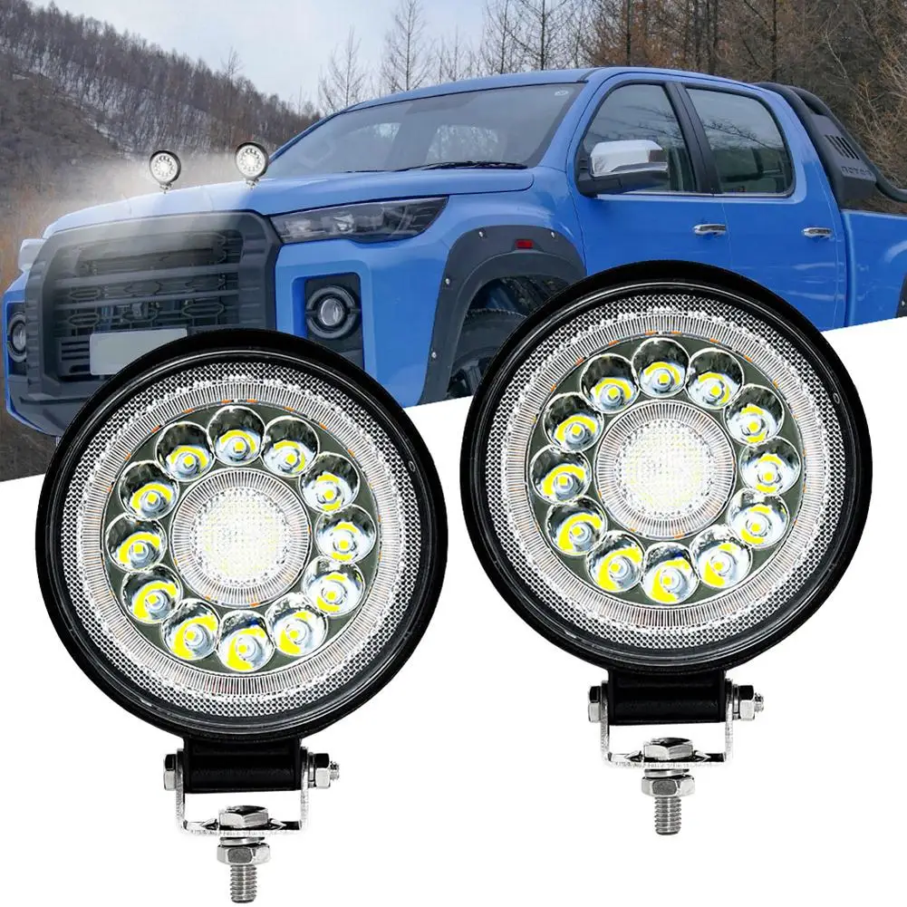 E10 4" Car Round LEDWork Lights Dual Ring DRL Work Light 160W 16000LM 6000K Ultra Bright 360° Adjustable IP67 Waterproof
E10 4" Car Round LEDWork Lights Dual Ring DRL Work Light 160W 16000LM 6000K Ultra Bright 360° Adjustable IP67 Waterproof