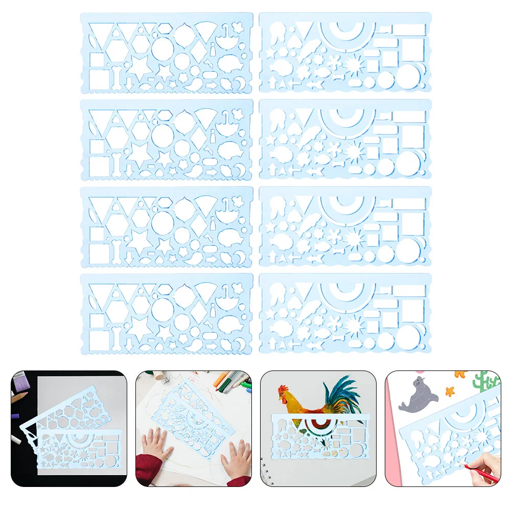 8Pcs Drawing Stencils Geometric Drawing Measuring Template Stencil Ruler for Students
8Pcs Drawing Stencils Geometric Drawing Measuring Template Stencil Ruler for Students