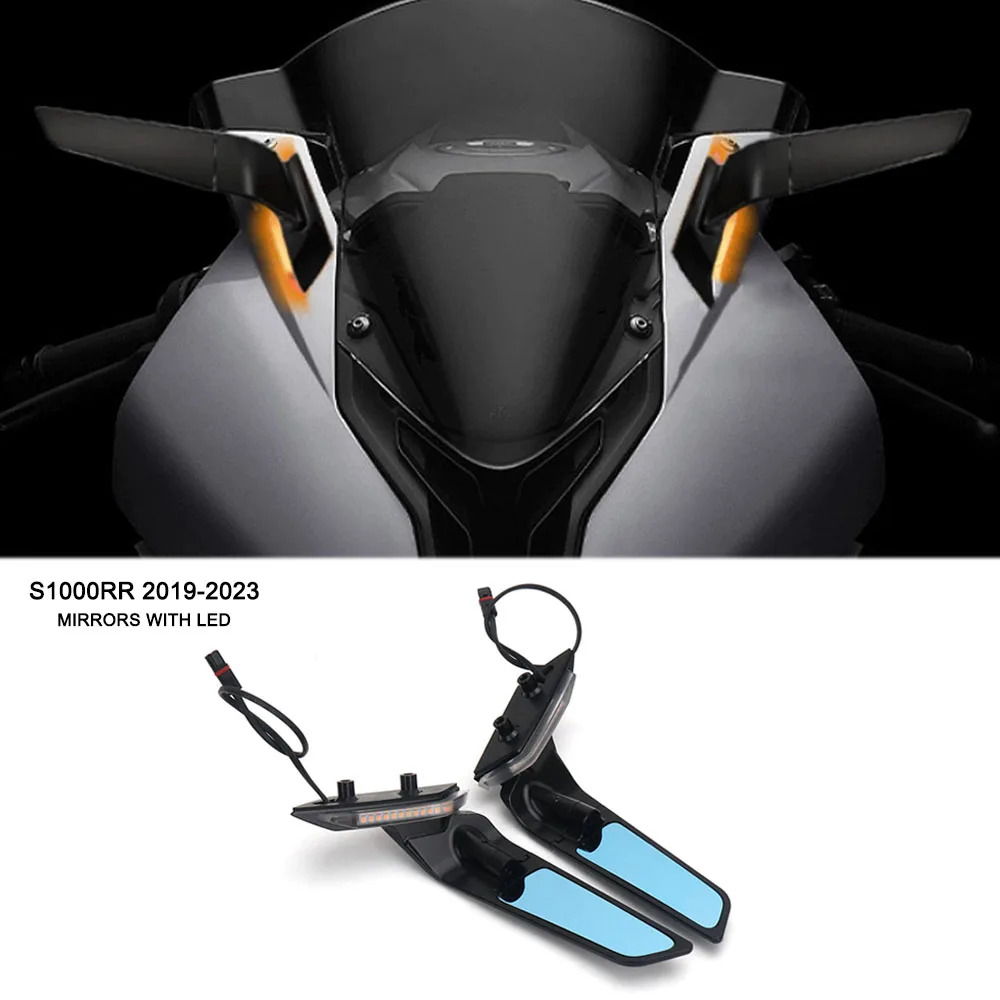 S1000RR With LED Turn Signal Side Rearview Mirrors For BMW S 1000RR 2019-2023 Motorcycle Invisible Sports Rearview Mirror 
S1000RR With LED Turn Signal Side Rearview Mirrors For BMW S 1000RR 2019-2023 Motorcycle Invisible Sports Rearview Mirror