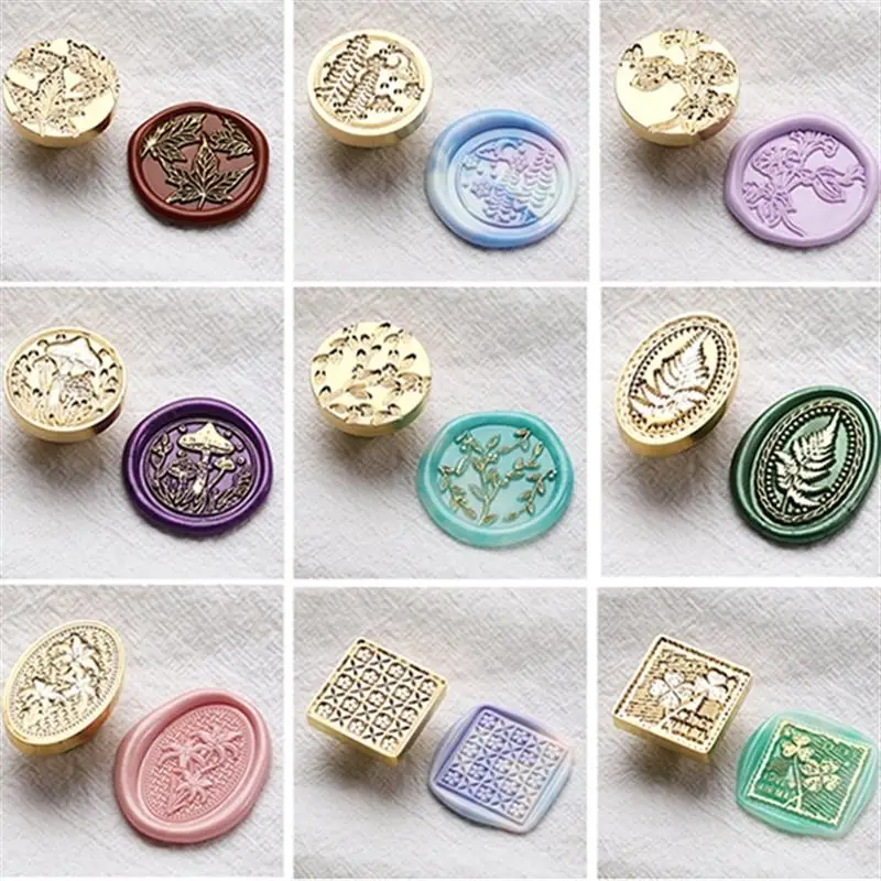 

Plants Series Sealing Wax Seal Stamp Head For DIY Scrapbooking Party Wedding Invitation Card Gift Envelope Decorative Ancient