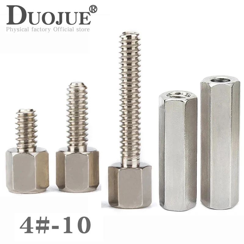 #4-40 Hex Male Female Brass Standoff Stud Board Nickel Plated Thread Hexagon PCB Motherboard Standoff Spacer Hollow Bolt Nut
#4-40 Hex Male Female Brass Standoff Stud Board Nickel Plated Thread Hexagon PCB Motherboard Standoff Spacer Hollow Bolt Nut