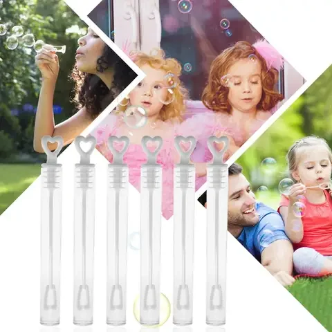 

100/ 60pcs Love Heart Wand Tube Bubble Soap Bottle Playing Fun kid Toy Wedding Decor Compact and Portable Carry Convenient