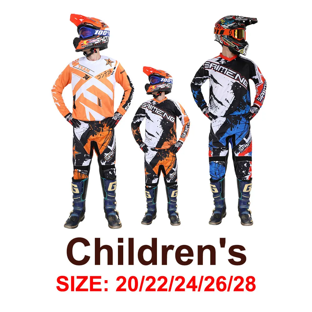 Motocross Jersey and Pants child children's clothing big boy girl kid student racing suit gear set 20/22/24/26/28 Motorcycle MTB
Motocross Jersey and Pants child children's clothing big boy girl kid student racing suit gear set 20/22/24/26/28 Motorcycle MTB