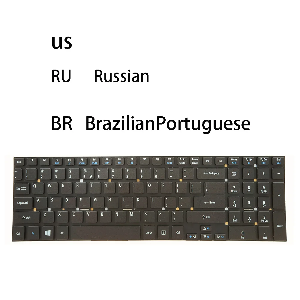 

US русский канадский BR португальский AF клавиатура для Acer V3-731G V3-771 V3-7710 V3-7710G V3-771G V3-772G V5-561G