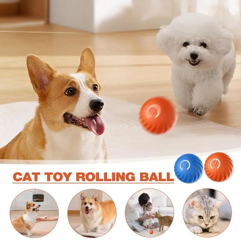 

Самовращающийся шарик, игрушка для собаки, умные электрические игрушки для собак, автоматическая вращающаяся перезаряжаемая игрушка для кошек, интерактивные игрушки для собак