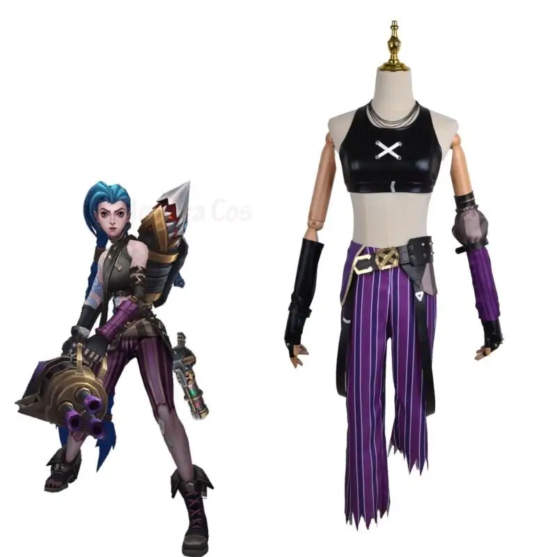 Anime Game LOL Arcane Cosplay Costume Crit Loli Jinx Cosplay Loose Cannon Cosplay Outfit Wig Sexy Women Girls Carnival Costume
Anime Game LOL Arcane Cosplay Costume Crit Loli Jinx Cosplay Loose Cannon Cosplay Outfit Wig Sexy Women Girls Carnival Costume
