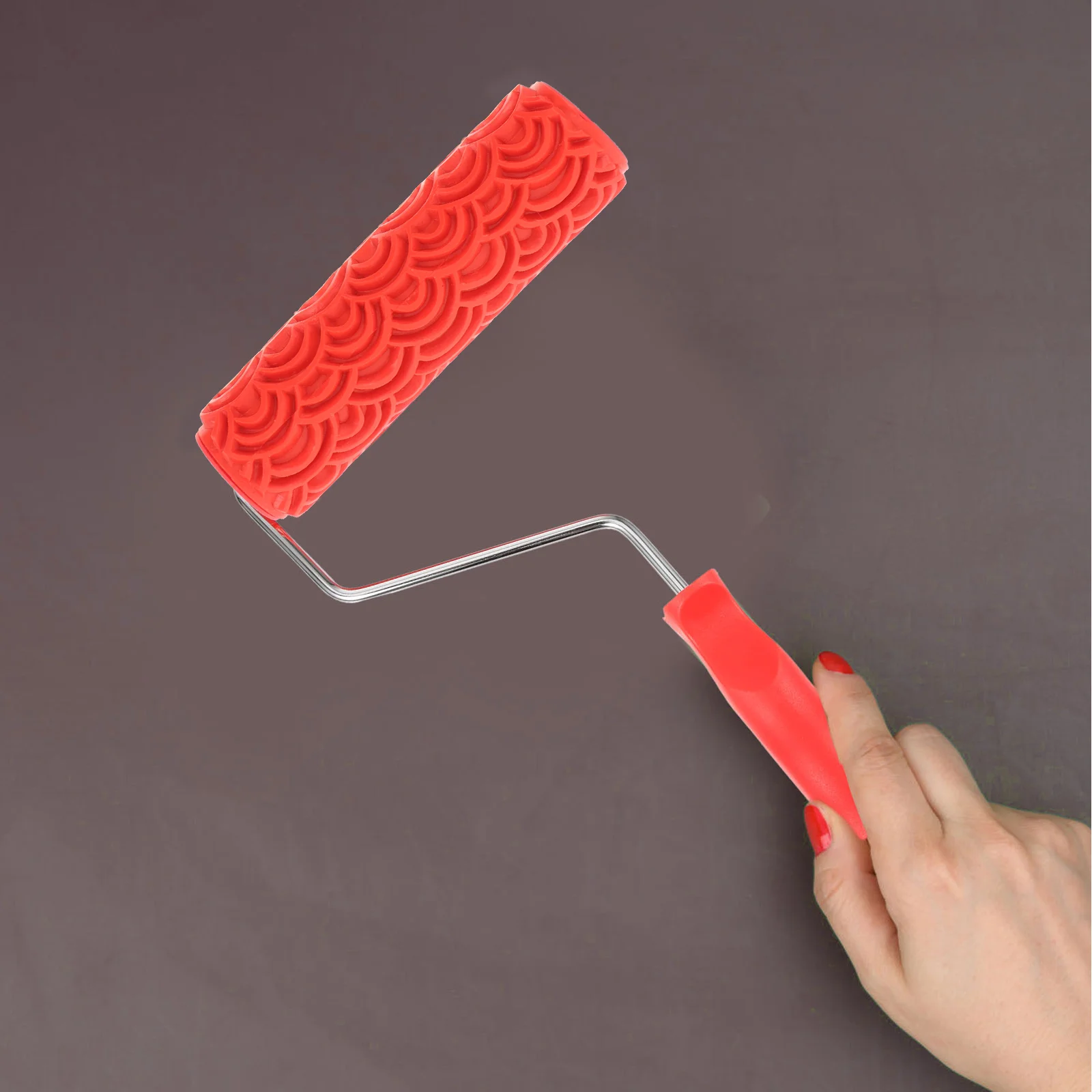 

Paint Embossing Roller Patterned Rubber Texture with Handle Decorative Embossed Grain Textured Wall Decoration Ceiling