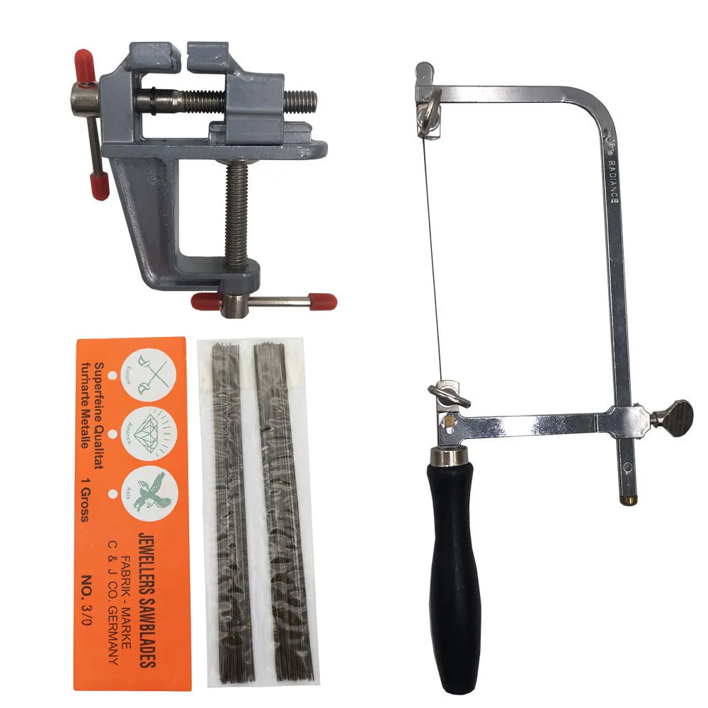 Mini Vise Aluminum Alloy Durable Table Clip Convenient Jewelry Craft DIY Hobby Woodworking Tools U Frame 144pcs Sawblades
Mini Vise Aluminum Alloy Durable Table Clip Convenient Jewelry Craft DIY Hobby Woodworking Tools U Frame 144pcs Sawblades