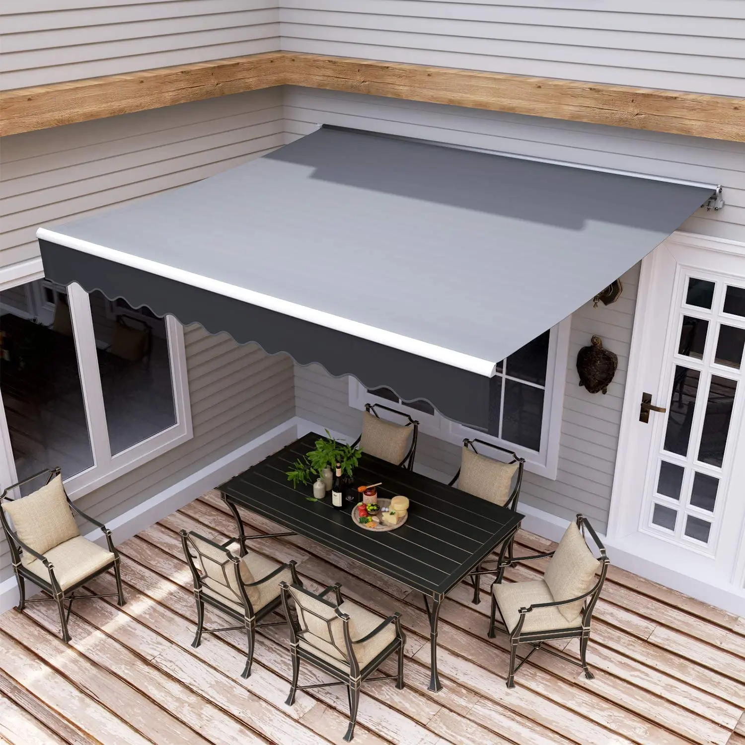 Motorized Patio Retractable Awning Articulated arm awning, UV50+ Sun Shade Window Door Balcony Sunshade Shelter Ployester
Motorized Patio Retractable Awning Articulated arm awning, UV50+ Sun Shade Window Door Balcony Sunshade Shelter Ployester