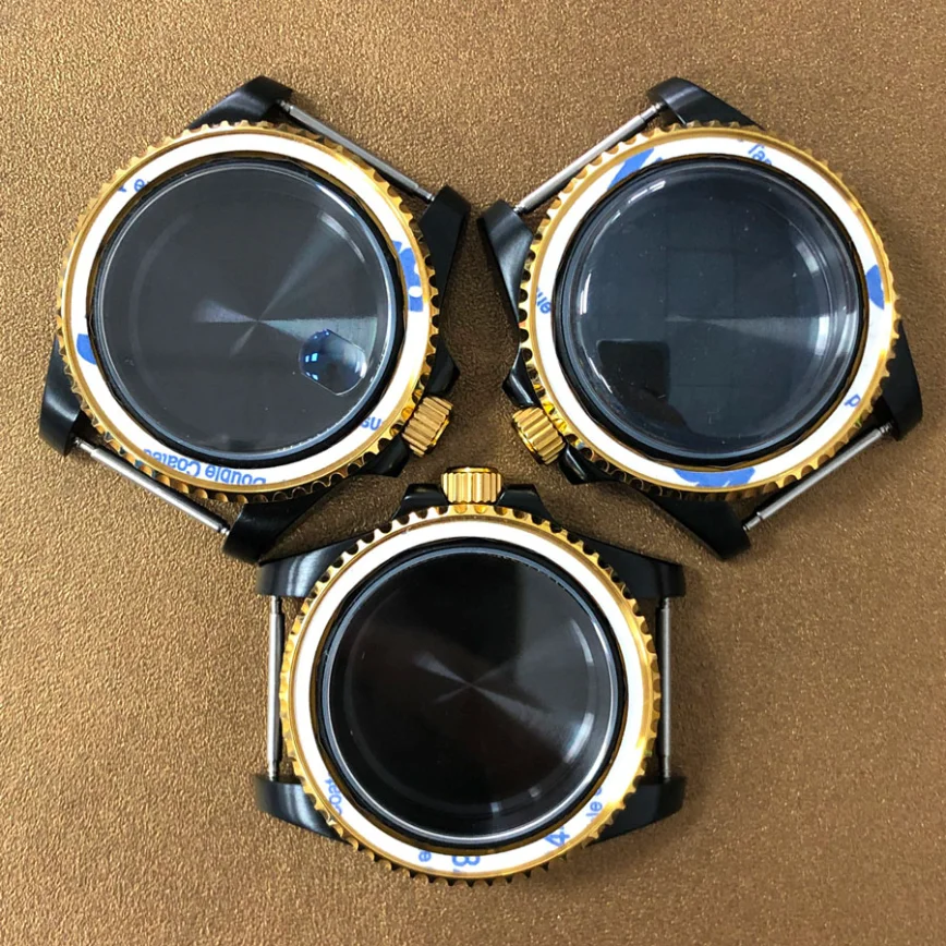 40mm Watch Case Stainless Steel with Gold Interlocking Black Sapphire Glass Fits NH35/NH36 Automatic Movement Watch Accessories
40mm Watch Case Stainless Steel with Gold Interlocking Black Sapphire Glass Fits NH35/NH36 Automatic Movement Watch Accessories