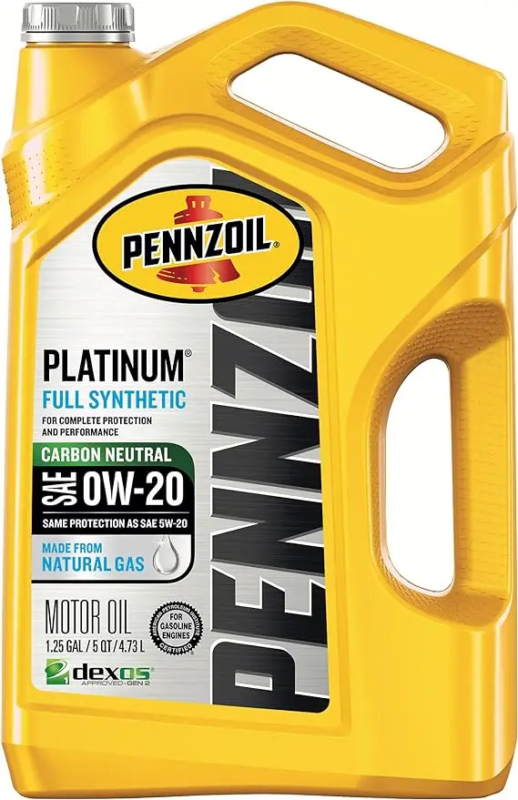 

Pennzoil Платиновое полностью синтетическое моторное масло 0W-20 (5 кварт, одиночное)