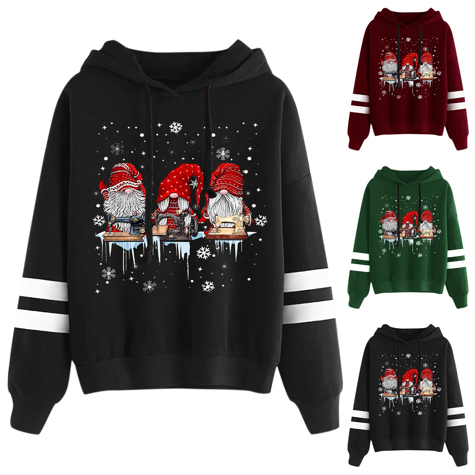 Women Hoodie Long Sweatshirt Printed Hooded Gnome Christmas Top Sleeve Women's Women's Hoodies & Women Athletic Hoodie
Women Hoodie Long Sweatshirt Printed Hooded Gnome Christmas Top Sleeve Women's Women's Hoodies & Women Athletic Hoodie