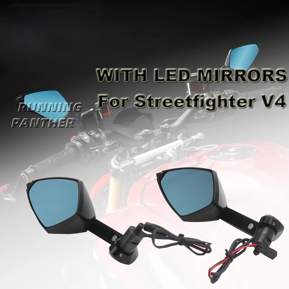 New Side Mirrors With LED Turn Signal Indicator Motorcycle Rearview Mirror For Ducati Streetfighter V4 STREETFIGHTER V4
New Side Mirrors With LED Turn Signal Indicator Motorcycle Rearview Mirror For Ducati Streetfighter V4 STREETFIGHTER V4