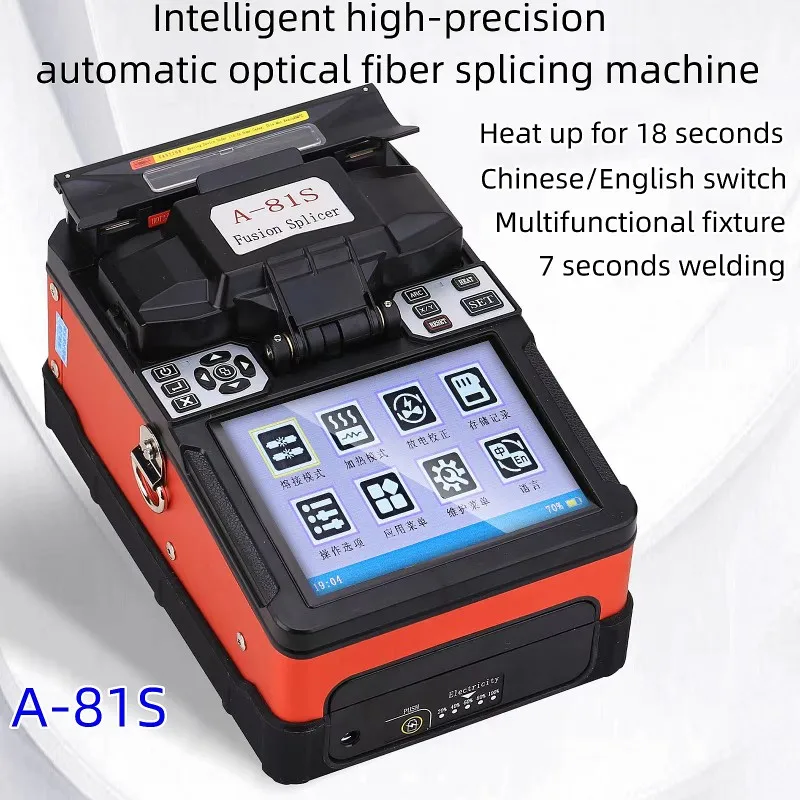 5.0inchTFTcolorLCD Display Lntelligent High-Precision Automatic Push Core Alignment Welding A-81S Optical Fiber Welding Machine
5.0inchTFTcolorLCD Display Lntelligent High-Precision Automatic Push Core Alignment Welding A-81S Optical Fiber Welding Machine